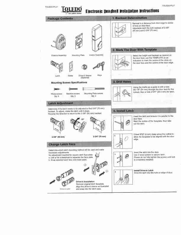 Toledo Keyless Electronic Deadbolt Lock Manual-page_pdf